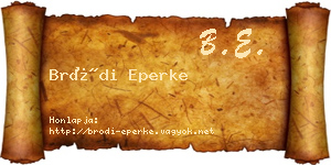 Bródi Eperke névjegykártya